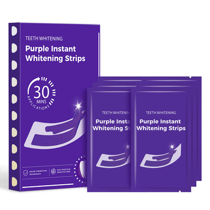 V34 Purple Teeth Whitening Strips, Brightening and Removing Yellow Stains